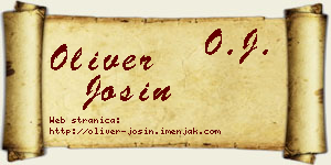 Oliver Josin vizit kartica
